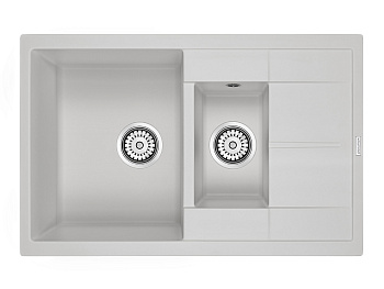 Кухонная мойка Paulmark FLUGEN 60/1,5 PM237850-WH 78х50 цвет белый